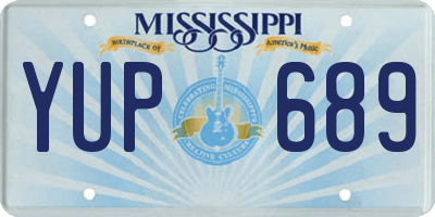 MS license plate YUP689