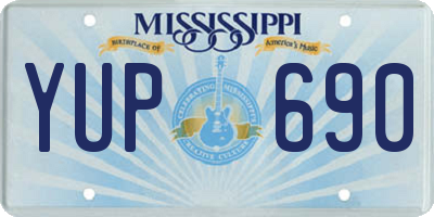 MS license plate YUP690
