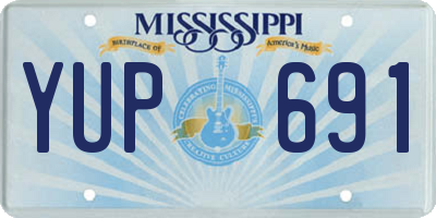 MS license plate YUP691