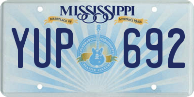 MS license plate YUP692