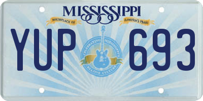 MS license plate YUP693