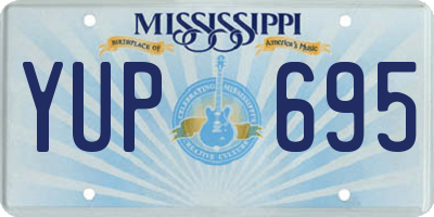 MS license plate YUP695