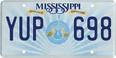 MS license plate YUP698