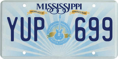 MS license plate YUP699
