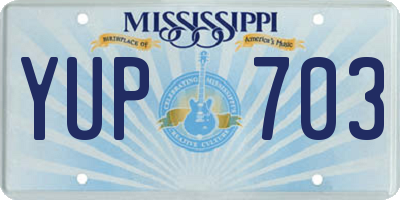 MS license plate YUP703