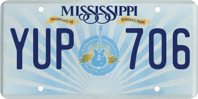 MS license plate YUP706