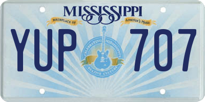 MS license plate YUP707