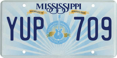 MS license plate YUP709