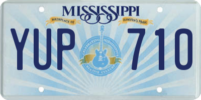 MS license plate YUP710