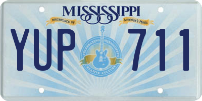 MS license plate YUP711