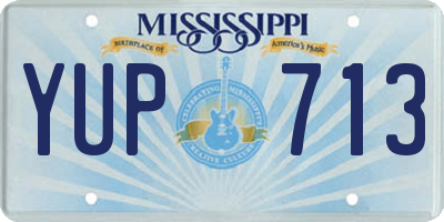 MS license plate YUP713