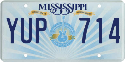 MS license plate YUP714