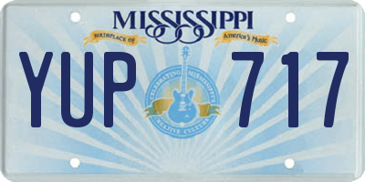 MS license plate YUP717