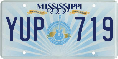 MS license plate YUP719