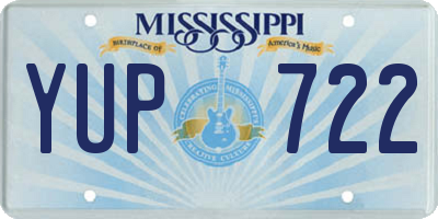 MS license plate YUP722