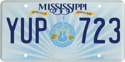 MS license plate YUP723