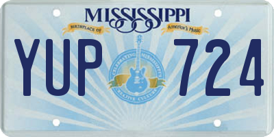 MS license plate YUP724