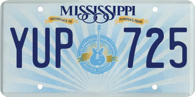 MS license plate YUP725