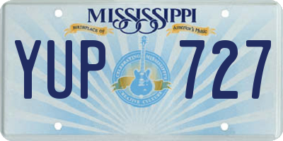 MS license plate YUP727