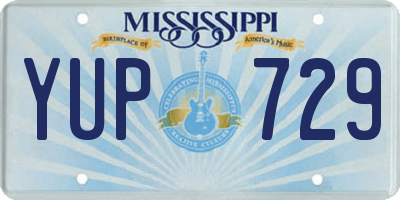 MS license plate YUP729