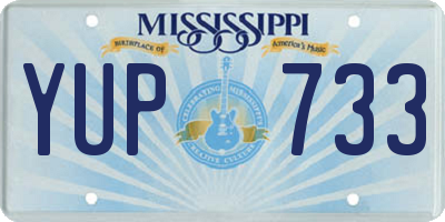 MS license plate YUP733