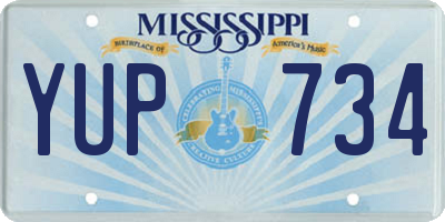 MS license plate YUP734