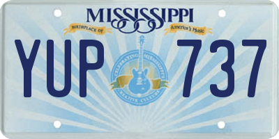 MS license plate YUP737