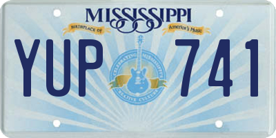 MS license plate YUP741