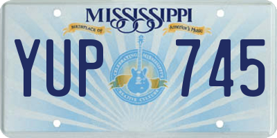 MS license plate YUP745