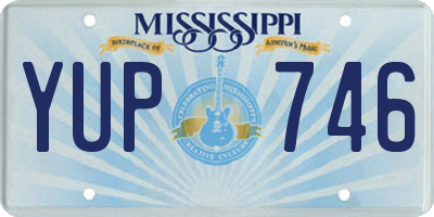 MS license plate YUP746