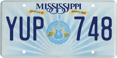 MS license plate YUP748