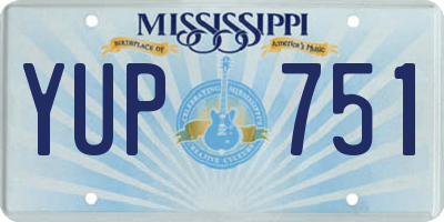 MS license plate YUP751