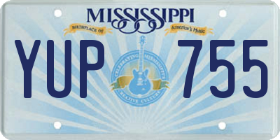 MS license plate YUP755