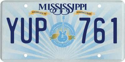 MS license plate YUP761