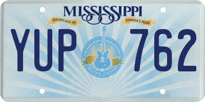 MS license plate YUP762