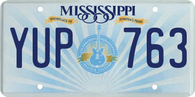 MS license plate YUP763