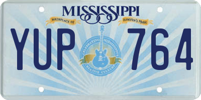MS license plate YUP764