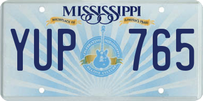 MS license plate YUP765