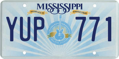 MS license plate YUP771