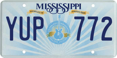 MS license plate YUP772