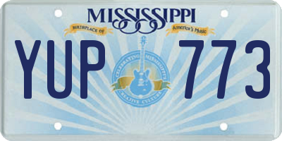MS license plate YUP773