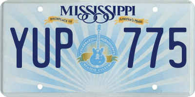MS license plate YUP775