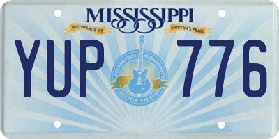 MS license plate YUP776