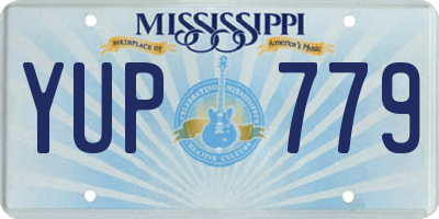 MS license plate YUP779