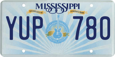 MS license plate YUP780