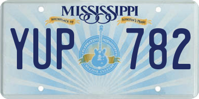 MS license plate YUP782
