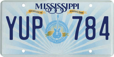 MS license plate YUP784
