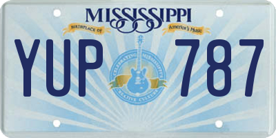 MS license plate YUP787