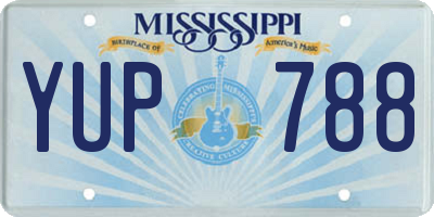 MS license plate YUP788