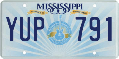 MS license plate YUP791